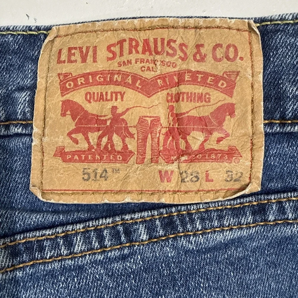 Levi's 514 Slim Straight Jeans – Men's 28x32 – Classic Blue Denim